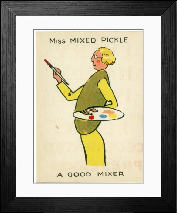 Framed Print : Fletts Happy Families - Miss Mixed Pickle Framed Print : Fletts Happy Families - Miss Mixed Pickle