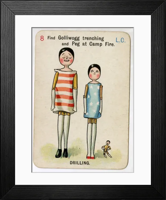 Framed Print : Florence Upton playing cards - Drilling Framed Print : Florence Upton playing cards - Drilling