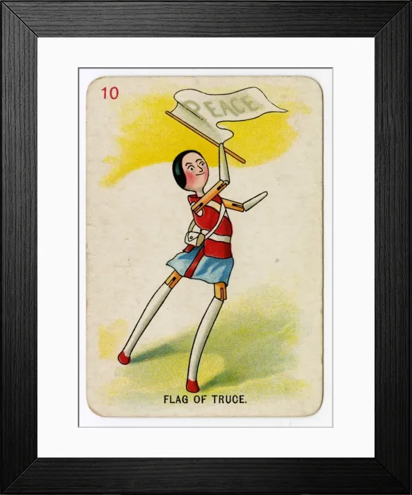 Framed Print : Florence Upton playing cards - Flag of Truce Framed Print : Florence Upton playing cards - Flag of Truce