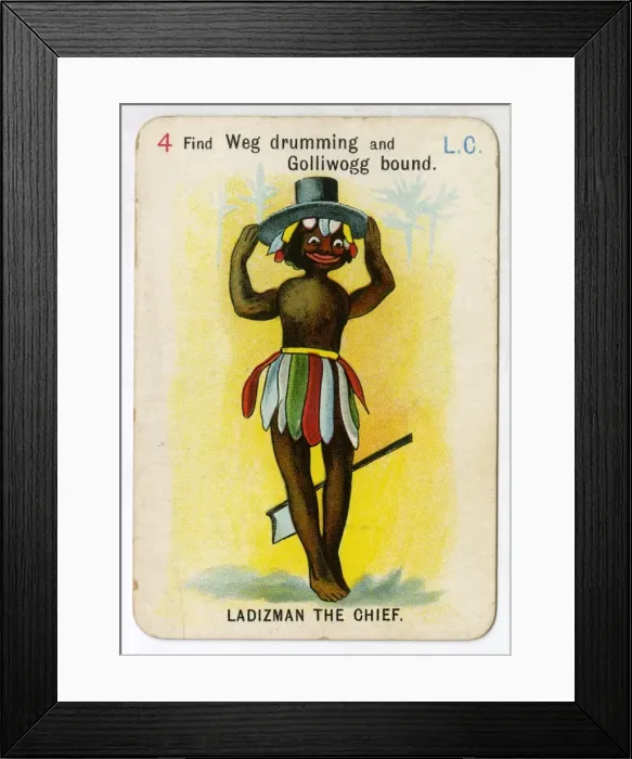 Framed Print : Florence Upton playing cards - Ladizman the Chief Framed Print : Florence Upton playing cards - Ladizman the Chief