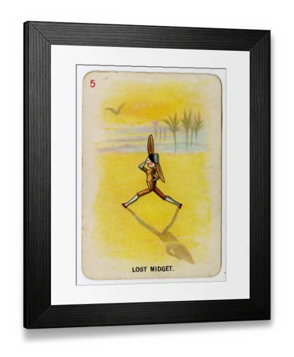 Framed Print : Florence Upton playing cards - Lost Midget Framed Print : Florence Upton playing cards - Lost Midget
