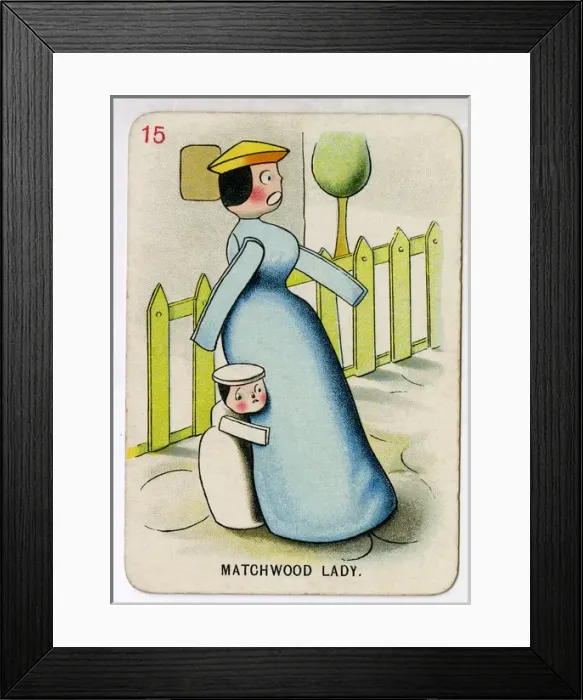 Framed Print : Florence Upton playing cards - Matchwood Lady Framed Print : Florence Upton playing cards - Matchwood Lady