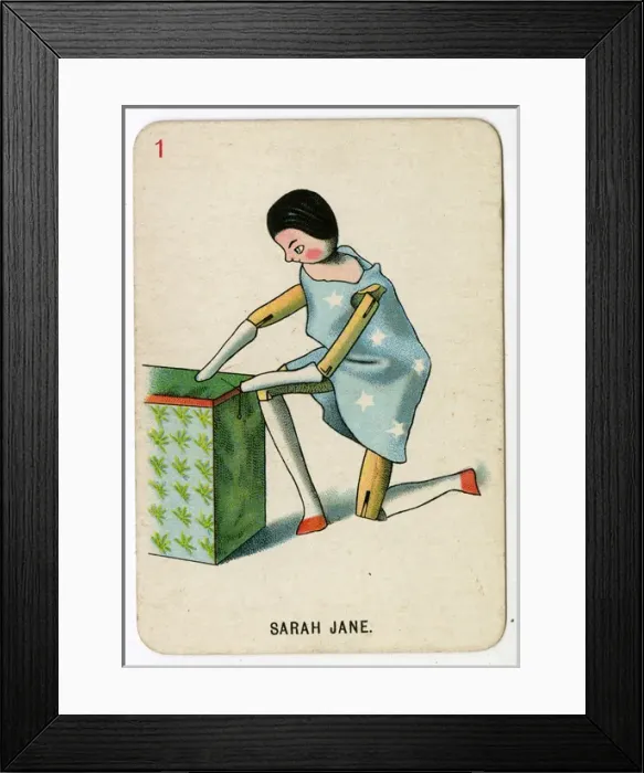 Framed Print : Florence Upton playing cards - Sarah Jane Framed Print : Florence Upton playing cards - Sarah Jane