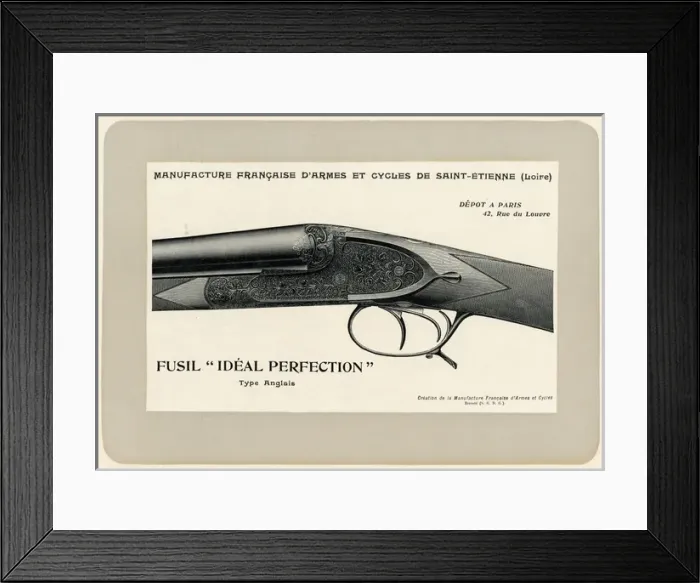 Framed Print : Ideal Perfection gun by Mimard & Blachon Framed Print : Ideal Perfection gun by Mimard & Blachon