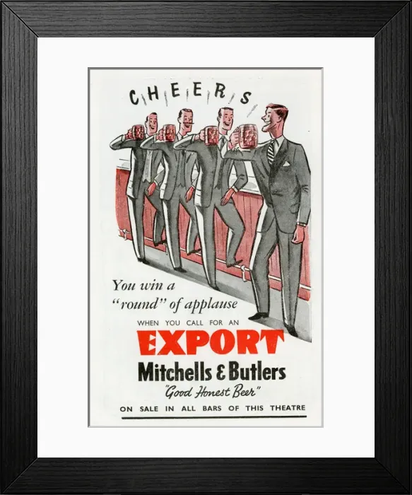 Framed Print : Advertisement for Mitchells & Butlers Export Beer Framed Print : Advertisement for Mitchells & Butlers Export Beer