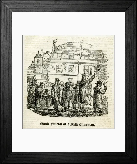 Framed Print : Mock Funeral of a Bath Chairman Framed Print : Mock Funeral of a Bath Chairman