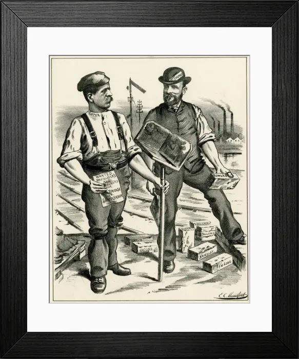 Framed Print : Cartoon, New Bridge from Sparkbrook to Smallheath Framed Print : Cartoon, New Bridge from Sparkbrook to Smallheath