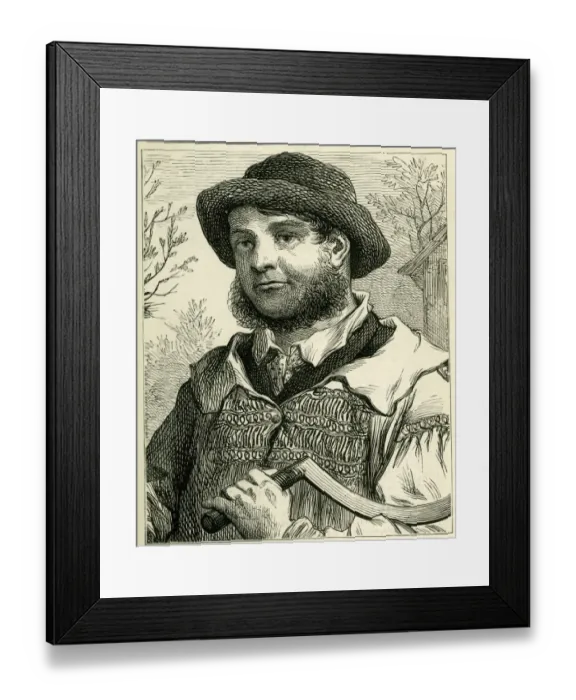Framed Print : Occupations 1882 - English Farm Labourer Framed Print : Occupations 1882 - English Farm Labourer