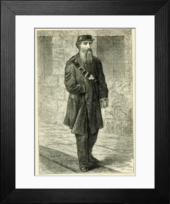Framed Print : Occupations 1882 - The Commissionaire Framed Print : Occupations 1882 - The Commissionaire