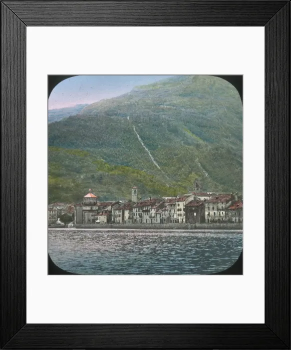 Framed Print : Italian Lakes - Water side village Framed Print : Italian Lakes - Water side village