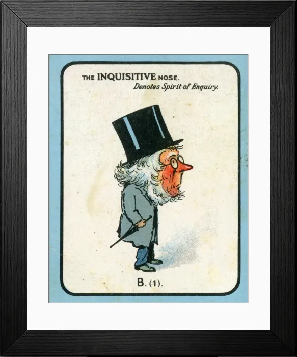 Framed Print : The Nose Game - Inquisitive Nose B1 Framed Print : The Nose Game - Inquisitive Nose B1