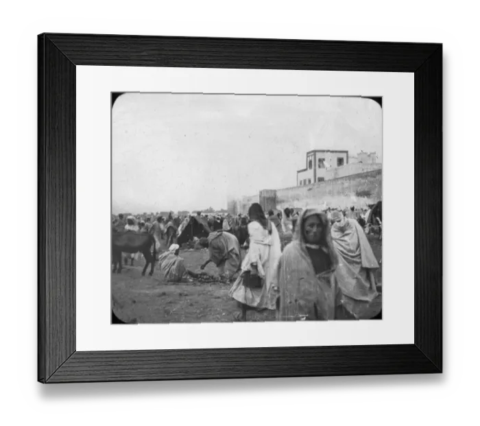 Framed Print : Morocco, North Africa - Mazagan Market Place
