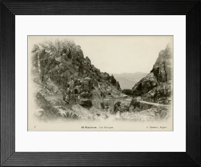 Framed Print : Village of El-Kantara, Algeria - Road through the Gorges Framed Print : Village of El-Kantara, Algeria - Road through the Gorges