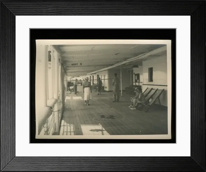 Framed Print : RMS Kenilworth Castle, people playing deck games Framed Print : RMS Kenilworth Castle, people playing deck games