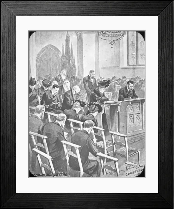 Framed Print : Tour of the Colonies - Christchurch - at Church Framed Print : Tour of the Colonies - Christchurch - at Church