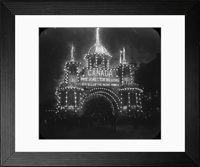 Framed Print : Tour of the Colonies - Canadian arch Illuminated Framed Print : Tour of the Colonies - Canadian arch Illuminated