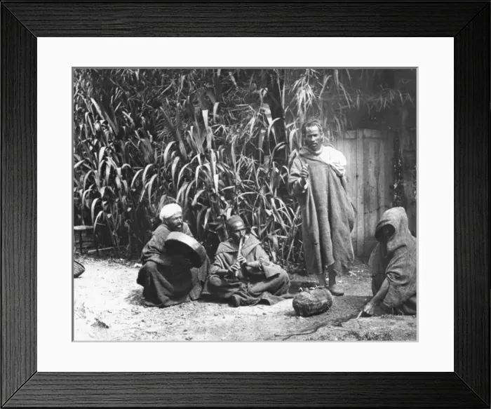 Framed Print : Morocco, North Africa - (Barber) Snake Charmers Framed Print : Morocco, North Africa - (Barber) Snake Charmers