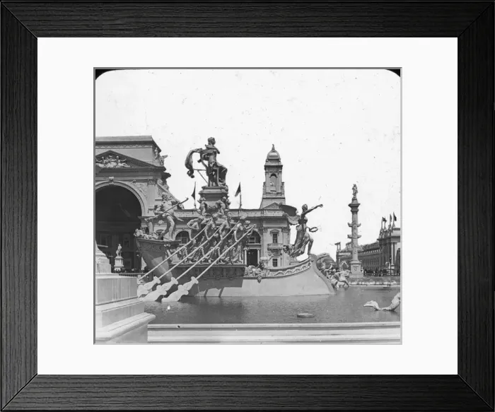 Framed Print : Chicago Worlds Fair - McMonnies Fountain