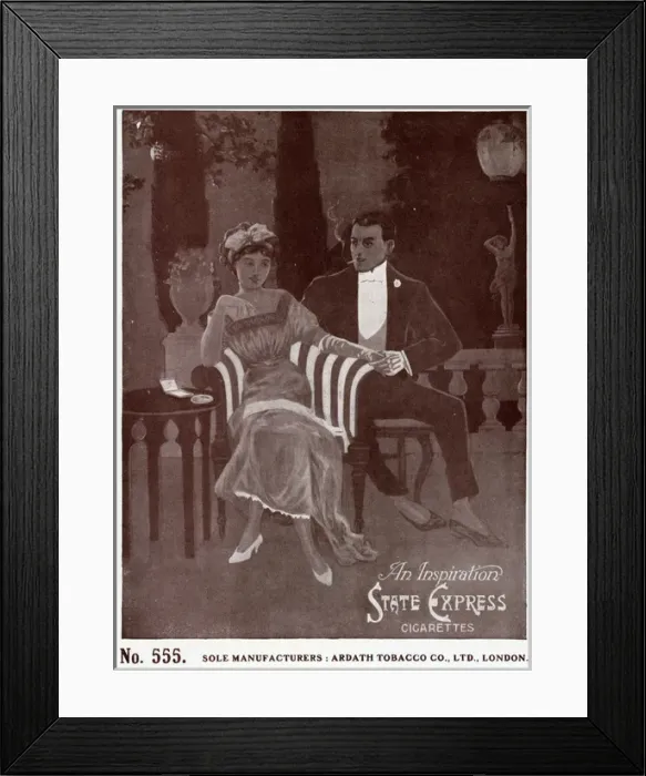 Framed Print : Advert for State Express Cigarettes 1912 Framed Print : Advert for State Express Cigarettes 1912
