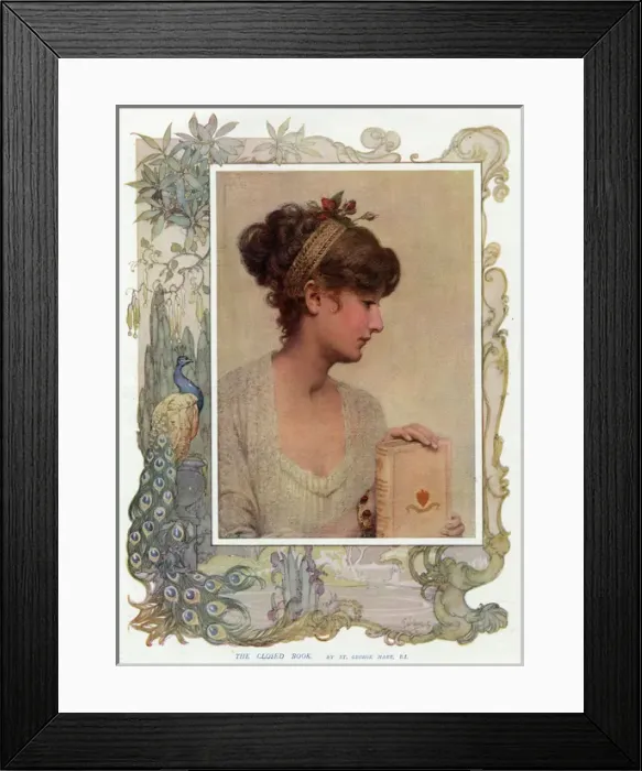Framed Print : The Closed Book by St George Hare R. I Framed Print : The Closed Book by St George Hare R. I