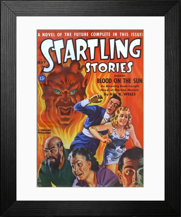 Framed Print : Startling Stories - Blood on the Sun Framed Print : Startling Stories - Blood on the Sun