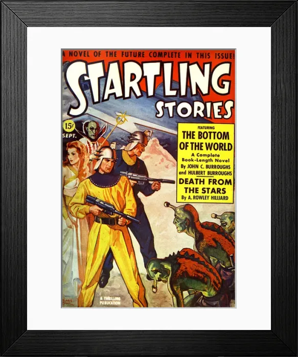 Framed Print : Startling Stories - The Bottom of the World Framed Print : Startling Stories - The Bottom of the World