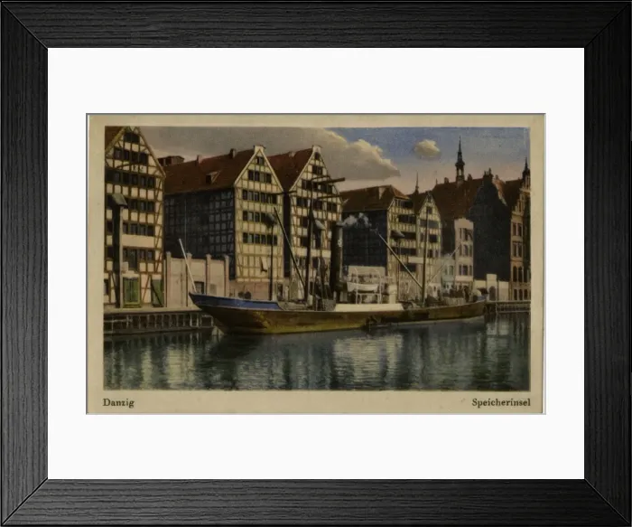 Framed Print : Danzig, Germany - warehouses in the harbour Framed Print : Danzig, Germany - warehouses in the harbour