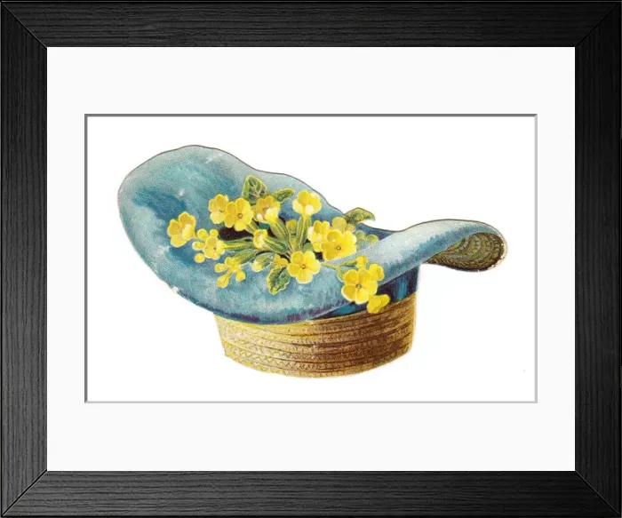 Framed Print : Greetings card in the shape of a straw hat Framed Print : Greetings card in the shape of a straw hat