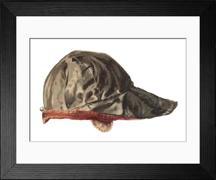Framed Print : Greetings card in the shape of a jockeys cap Framed Print : Greetings card in the shape of a jockeys cap