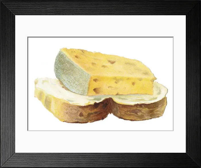 Framed Print : Greetings card in the shape of a slice of bread with cheese Framed Print : Greetings card in the shape of a slice of bread with cheese