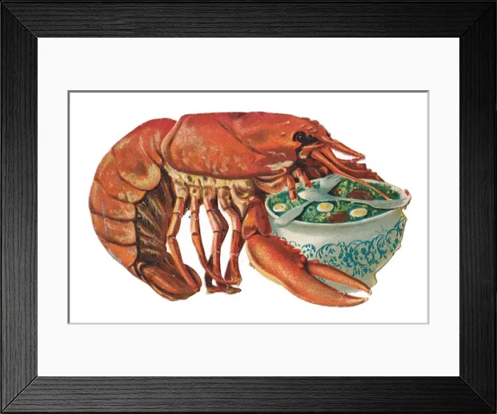 Framed Print : Greetings card in the shape of a lobster Framed Print : Greetings card in the shape of a lobster