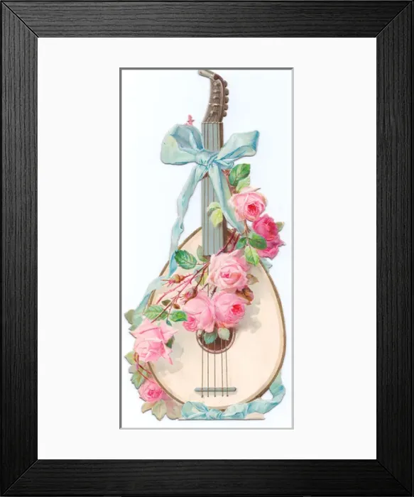Framed Print : Greetings card in the shape of a mandolin Framed Print : Greetings card in the shape of a mandolin