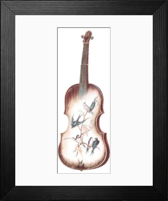Framed Print : Greetings card in the shape of a violin Framed Print : Greetings card in the shape of a violin