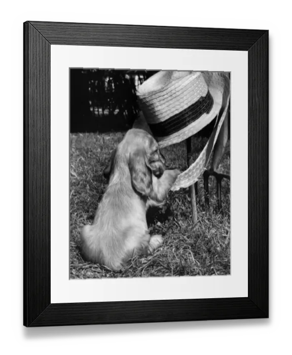 Framed Print : Susi - with straw hat and gardening tools Framed Print : Susi - with straw hat and gardening tools