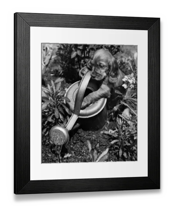 Framed Print : Susi - with watering can Framed Print : Susi - with watering can