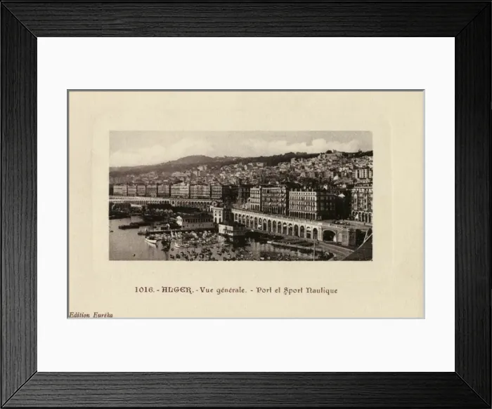 Framed Print : General view of port and water sports, Algiers Framed Print : General view of port and water sports, Algiers