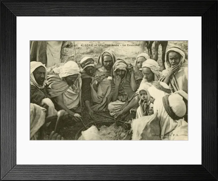 Framed Print : A arabic feast, with couscous, Algeria Framed Print : A arabic feast, with couscous, Algeria