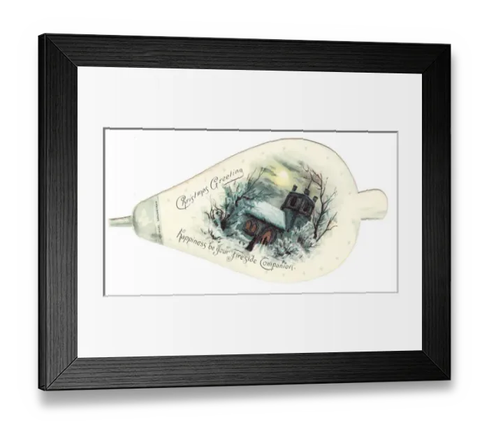 Framed Print : Christmas card in the shape of bellows Framed Print : Christmas card in the shape of bellows