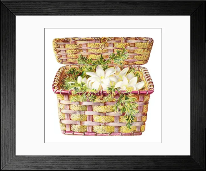 Framed Print : Greetings card in the shape of a wickerwork basket Framed Print : Greetings card in the shape of a wickerwork basket