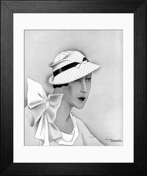Framed Print : Rose Descat hat drawn by Paul Valentin Framed Print : Rose Descat hat drawn by Paul Valentin