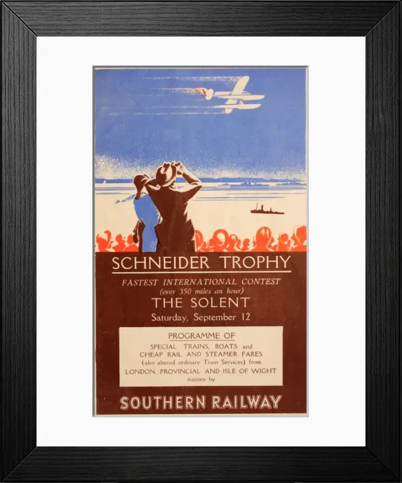 Framed Print : The Schneider Trophy 1929 - Calshot Spit, England Framed Print : The Schneider Trophy 1929 - Calshot Spit, England