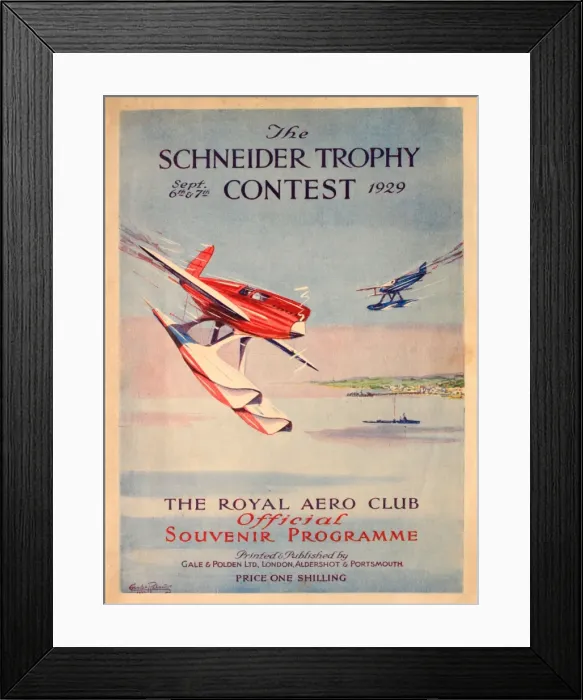 Framed Print : The Schneider Trophy 1929 - Calshot Spit, England Framed Print : The Schneider Trophy 1929 - Calshot Spit, England