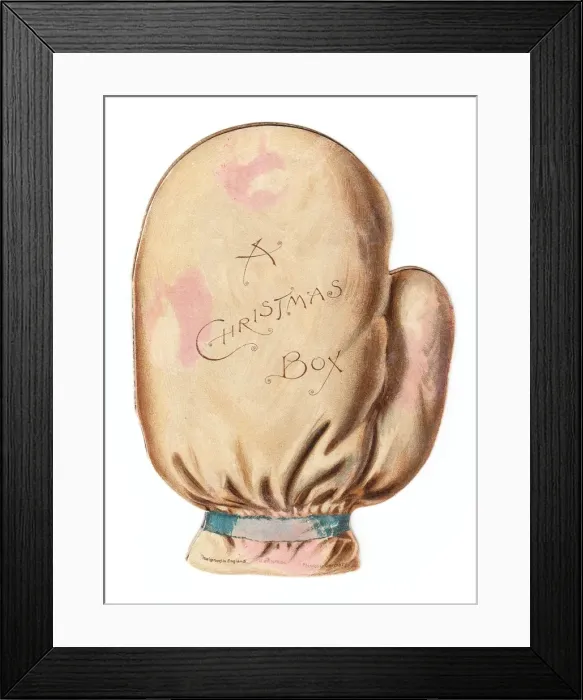 Framed Print : Christmas card in the shape of a boxing glove Framed Print : Christmas card in the shape of a boxing glove