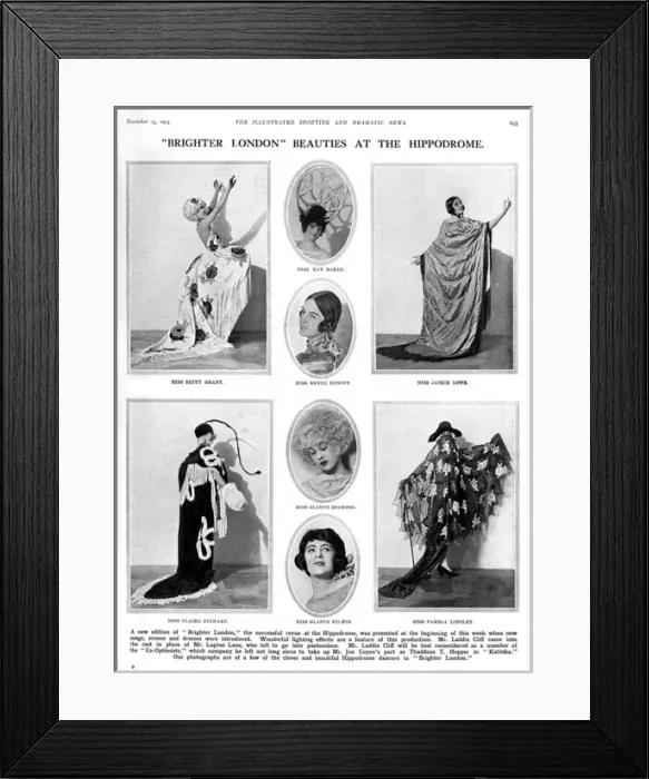 Framed Print : Brighter London - Beauties at the London Hippodrome Framed Print : Brighter London - Beauties at the London Hippodrome