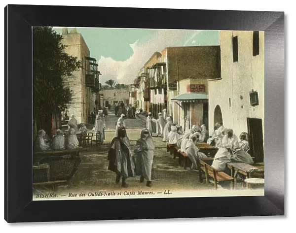 Rue des Ouleds-Naדּand Moorish cafes, Biskra