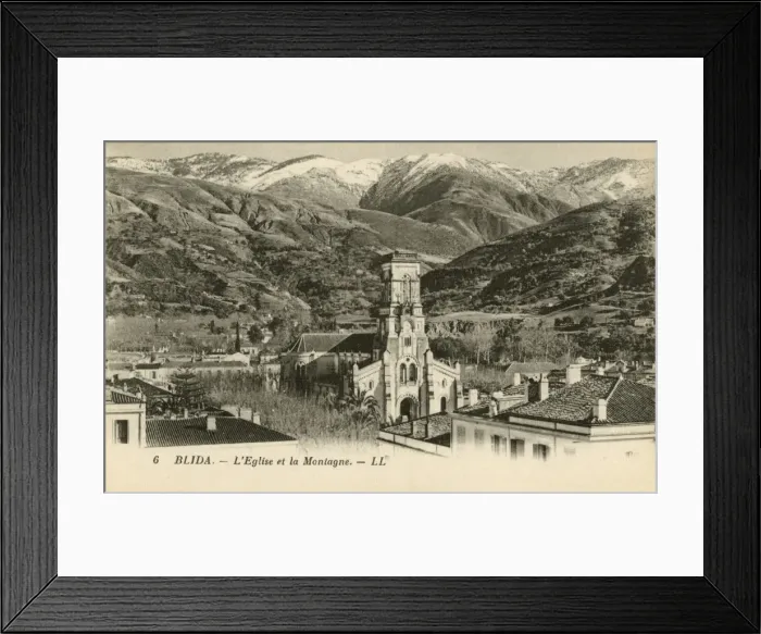 Framed Print : The church and the mountains, Blida Framed Print : The church and the mountains, Blida