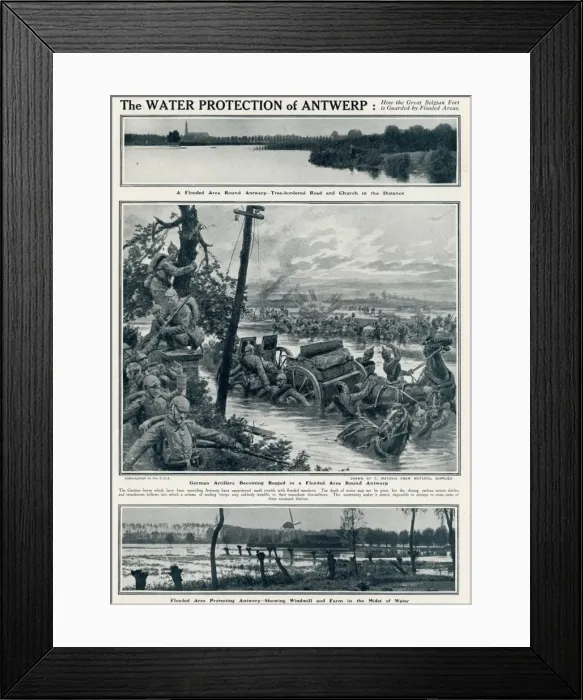 Framed Print : Water protection of Antwept 1914 Framed Print : Water protection of Antwept 1914