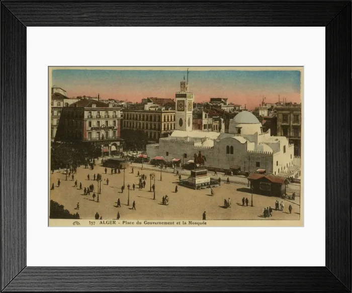 Framed Print : Government square and the Mosque, Algiers Framed Print : Government square and the Mosque, Algiers