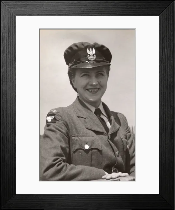 Framed Print : Young Polish woman in WW2 uniform Framed Print : Young Polish woman in WW2 uniform