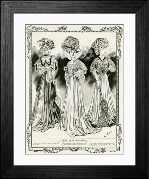 Framed Print : Lastest fashion for women 1909 Framed Print : Lastest fashion for women 1909
